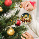 Festive Victorian Chicken Carolers Ornament, Rustic Christmas Gift and Decor