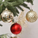 Glittery Red and Gold Christmas Ornament Bauble Set, Elegant 16 Piece Bundle