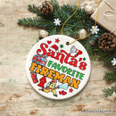 Santa's Favorite Firefighter Christmas Ornament, Funny Appreciation Gift