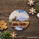 Artistic Natural Beauty of African Landscapes and Wildlife with Quotes Ornament, Christmas Gift or Travel Souvenir, Safari, Serengeti and Mount Kilimanjaro