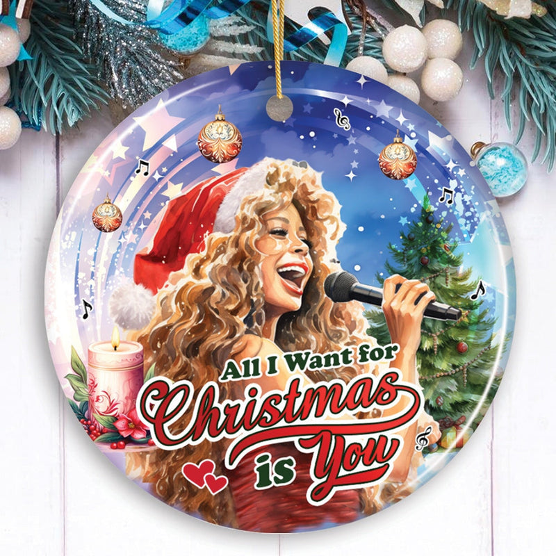 Artistic Classic Holiday Melody Ornament, All I Want for Christmas Is You, Celebrity Singer Gift