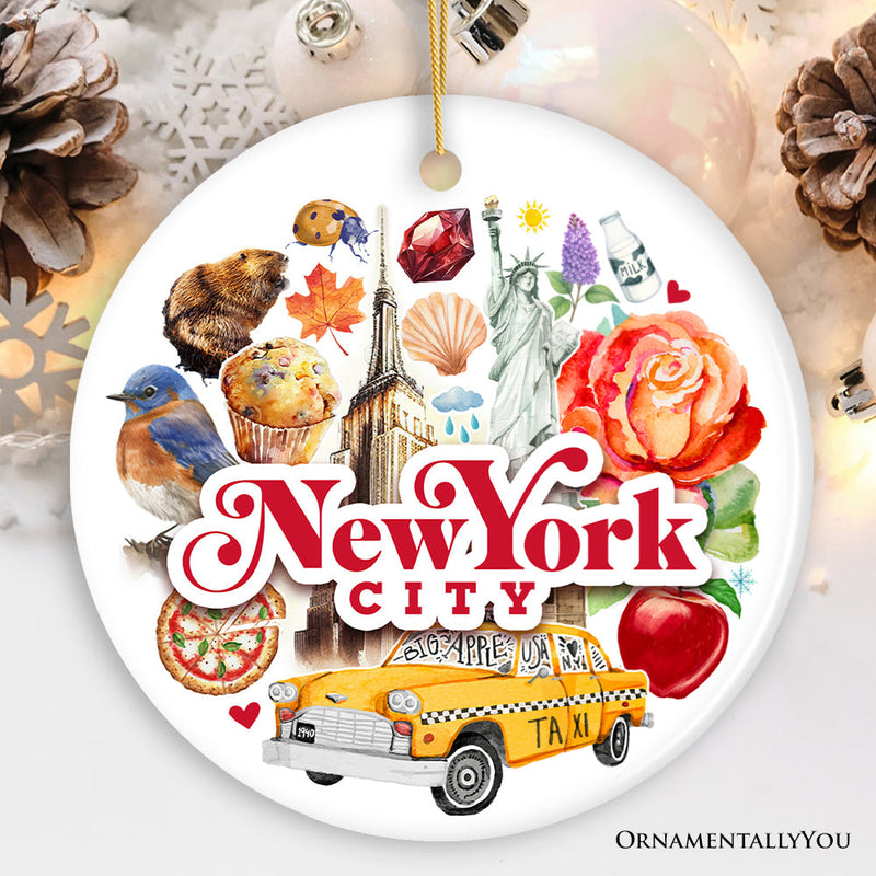 Unique NYC Vibes Artwork Christmas Ornament