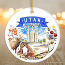 Artistic Utah State Themes and Landmarks Christmas Ornament