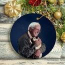Bernie Sanders Ornament, Christmas Decoration Bernie Holding Cat