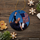 Donald Trump Failed Attempt 2024 Ceramic Ornament, Christmas Tree Decor
