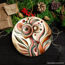 Modern Abstract Art Ceramic Ornament, Surrealism Painting Decor And Souvenir