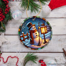 Serene Lantern Light Snowman with Top Hat Ornament, Gift for Joyful Winter Tranquility Decor