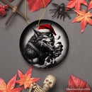 Vicious Werewolf Ceramic Ornament, Enigmatic Christmas Decoration for Halloween Tree