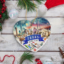 Artistic Texas State Themes and Landmarks Christmas Ornament