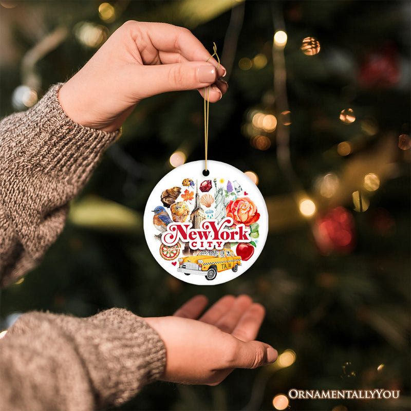 Unique NYC Vibes Artwork Christmas Ornament