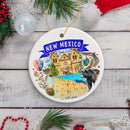 Artistic New Mexico State Themes and Landmarks Christmas Ornament