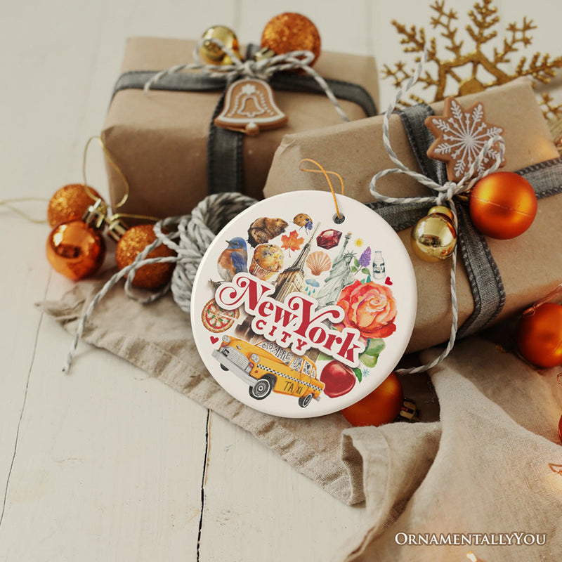 Unique NYC Vibes Artwork Christmas Ornament