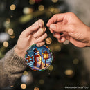 Serene Lantern Light Snowman with Top Hat Ornament, Gift for Joyful Winter Tranquility Decor