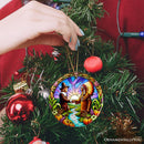 Pilgrim and Native American Chief Harmonious Unity Ornament, Vibrant Harvest Celebration Keepsake