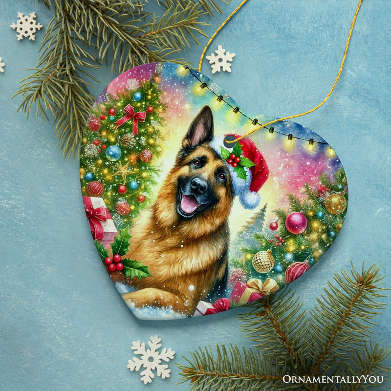 Winter Wonderland German Shepherd Ornament, Gift and Decor for Cozy Christmas