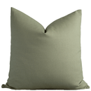 Leme Olive Green Cotton Pillow Cover