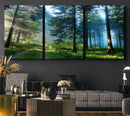 Forest Sun Shine Wall Art Canvas Print