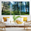 Forest Sun Shine Wall Art Canvas Print