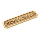 Brass Door Sign "Gentlemen" 5-1/2 in. Vintage Door Plaque by Forge Hardware Studio