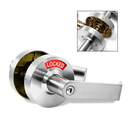 Privacy Door Lock with Occupancy Indicator in Satin Chrome