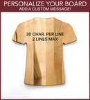 Personalized Jersey Style Cutting Board | Add Your Name & Number | Add a Special Message | Add a Custom Logo