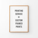 Printing Service. Custom Framed Prints. Printed and Shipped by Wall Art Set