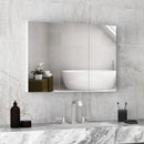 Frameless Bathroom Wall Mounted Mirror Cabinet with 3 Doors and Adjustable Shelves by LJGDeals