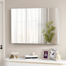 Frameless Bathroom Wall Mounted Mirror Cabinet with 3 Doors and Adjustable Shelves by LJGDeals