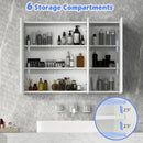 Frameless Bathroom Wall Mounted Mirror Cabinet with 3 Doors and Adjustable Shelves by LJGDeals