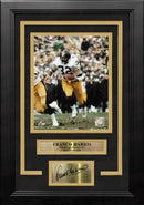 Franco Harris in Action Pittsburgh Steelers 8" x 10" Framed Photo with Engraved Autograph by Dynasty Sports & Framing