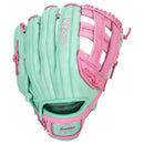 Franklin Sports CTZ5000 12.5" Baseball Glove Mint & Rose – Premium Cowhide Leather Fielding Mitt by Peligro Sports
