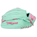Franklin Sports CTZ5000 12.5" Baseball Glove Mint & Rose – Premium Cowhide Leather Fielding Mitt by Peligro Sports