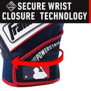 Franklin Power Strap Adult Batting Gloves 20462XX - Navy / White / Red by Peligro Sports