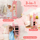 Free-Standing Full Length Mirror Kids Jewelry Armoire Cabinet by LJGDeals