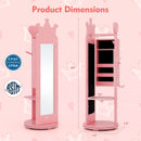 Free-Standing Full Length Mirror Kids Jewelry Armoire Cabinet by LJGDeals