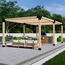 DIY Pergola Bracket Kit for a Freestanding Pergola With Slatted Roof - Any Size Up to 24' x 12'