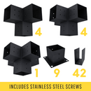 DIY Pergola Bracket Kit for a Freestanding Pergola With Roof Rafters - Any Size Up to 24' x 24'