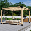 DIY Pergola Bracket Kit for a Freestanding Pergola With Slatted Roof - Any Size Up to 12' x 12'