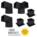 DIY Pergola Bracket Kit for a Freestanding Triangle Pergola Frame - Any Size Up to 12' x 12'