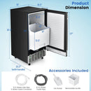 Free-Standing Built-In Undercounter Ice Maker-Silver by LJGDeals