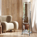 LED Standing Jewelry Mirror Cabinet with 3-Color Lighted Full-Length Mirror by LJGDeals