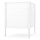 Freestanding 48 x 48 Inch Air Conditioner Fence with Metal Ground Stakes