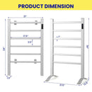Freestanding and Wall-mounted 6 Bars Towel Warmer with Timer and LED Display by DirectDeals