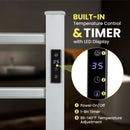 Freestanding and Wall-mounted 6 Bars Towel Warmer with Timer and LED Display by LJGDeals
