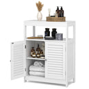 Freestanding Bathroom Floor Cabinet with Double Shutter Doors by LJGDeals