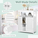 Freestanding Bathroom Floor Cabinet with Double Shutter Doors by LJGDeals