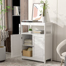 Freestanding Bathroom Floor Cabinet with Double Shutter Doors