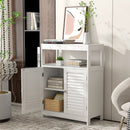 Freestanding Bathroom Floor Cabinet with Double Shutter Doors by LJGDeals