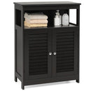Wood Freestanding Bathroom Storage Cabinet with Double Shutter Door by LJGDeals