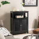 Wood Freestanding Bathroom Storage Cabinet with Double Shutter Door by LJGDeals